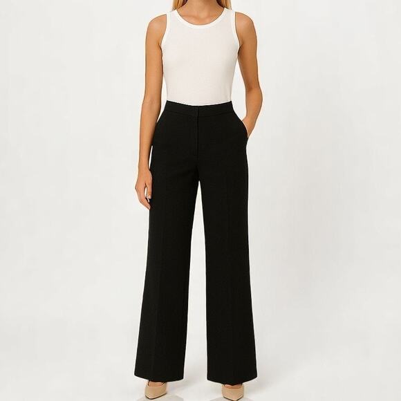 CACHE Vintage 90s Black Wide Leg Dress Pant Trouser Slacks - Picture 10 of 10